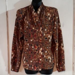 Vintage Town & Country Double Breasted Blouse